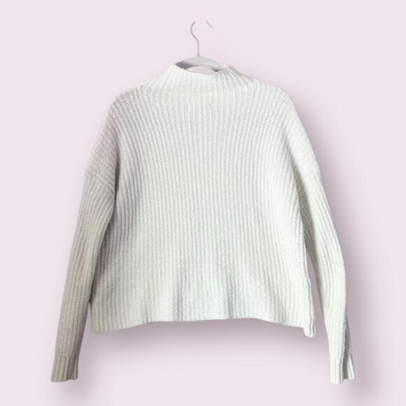 Anthropologie White Mock Neck Sweater Size Small‎ - Picture 6 of 7